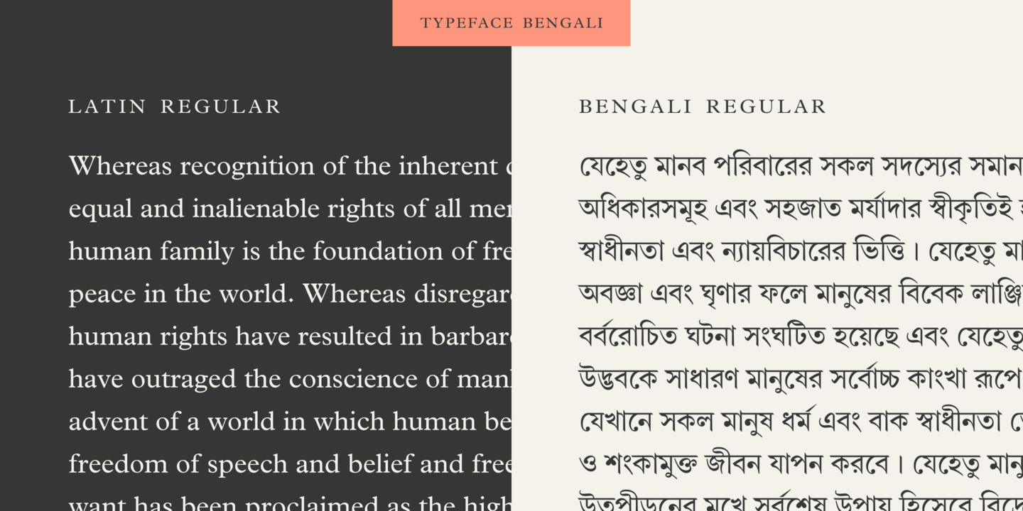 Linotype Bengali Medium Font preview